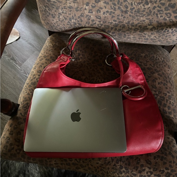 Vintage Dior 61 Red Leather Shoulder Bag - Picture 9 of 11